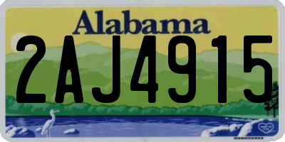 AL license plate 2AJ4915