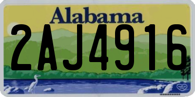 AL license plate 2AJ4916