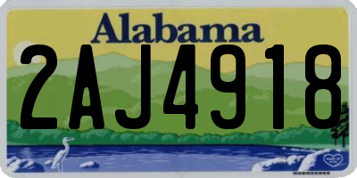 AL license plate 2AJ4918