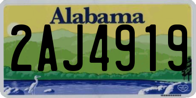 AL license plate 2AJ4919