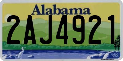 AL license plate 2AJ4921