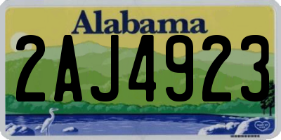 AL license plate 2AJ4923