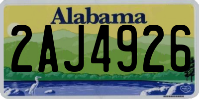 AL license plate 2AJ4926