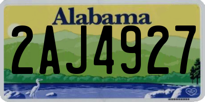 AL license plate 2AJ4927