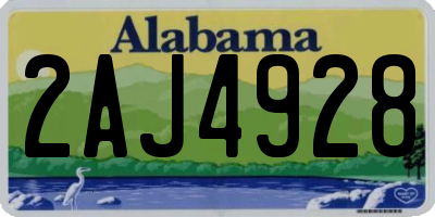 AL license plate 2AJ4928