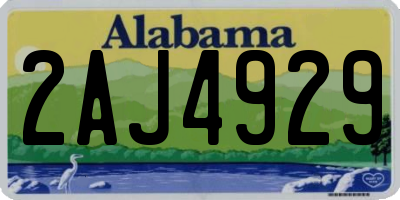 AL license plate 2AJ4929