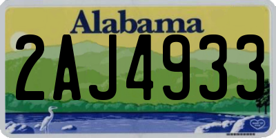 AL license plate 2AJ4933