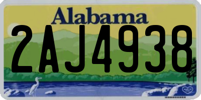 AL license plate 2AJ4938