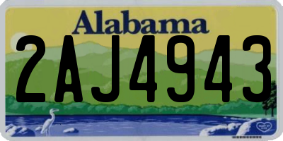 AL license plate 2AJ4943
