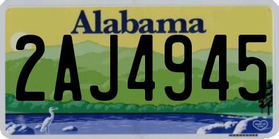 AL license plate 2AJ4945