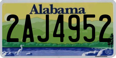 AL license plate 2AJ4952