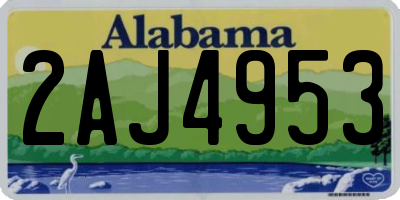 AL license plate 2AJ4953