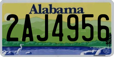 AL license plate 2AJ4956