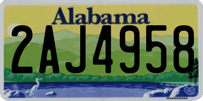 AL license plate 2AJ4958