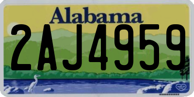 AL license plate 2AJ4959