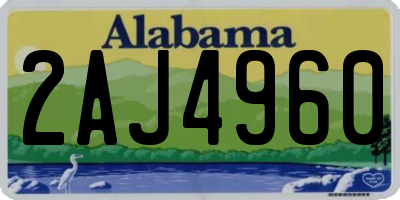 AL license plate 2AJ4960