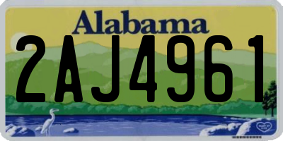 AL license plate 2AJ4961