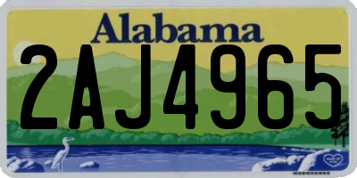 AL license plate 2AJ4965