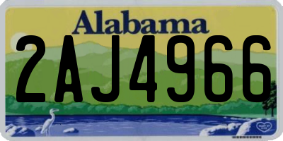 AL license plate 2AJ4966