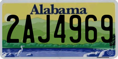 AL license plate 2AJ4969