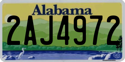 AL license plate 2AJ4972