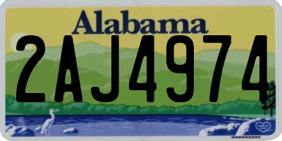 AL license plate 2AJ4974