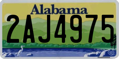 AL license plate 2AJ4975