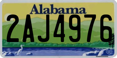 AL license plate 2AJ4976