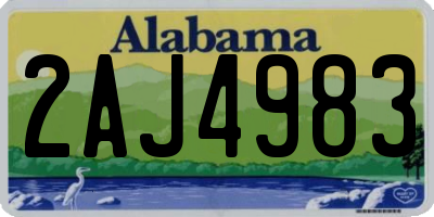 AL license plate 2AJ4983