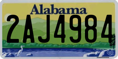 AL license plate 2AJ4984