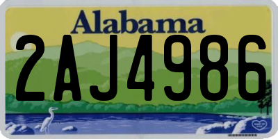 AL license plate 2AJ4986