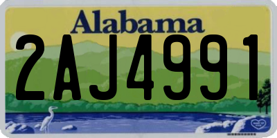 AL license plate 2AJ4991