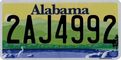AL license plate 2AJ4992