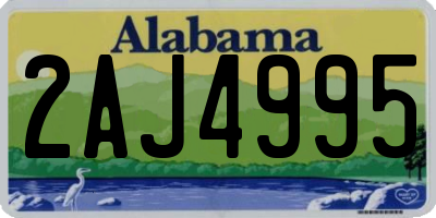 AL license plate 2AJ4995