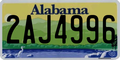 AL license plate 2AJ4996