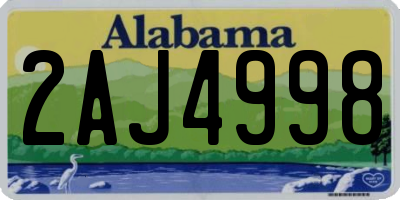 AL license plate 2AJ4998