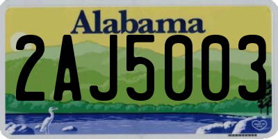 AL license plate 2AJ5003