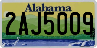AL license plate 2AJ5009