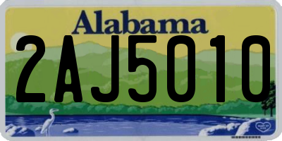 AL license plate 2AJ5010
