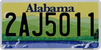 AL license plate 2AJ5011