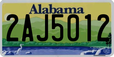 AL license plate 2AJ5012