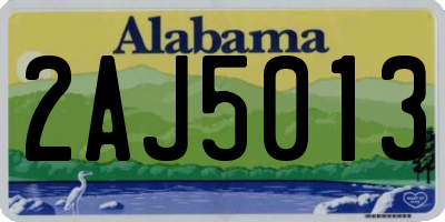 AL license plate 2AJ5013