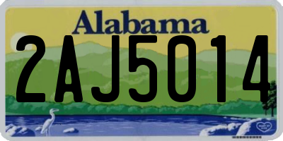AL license plate 2AJ5014
