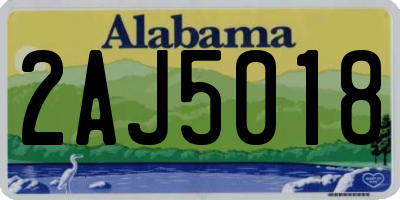 AL license plate 2AJ5018