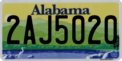 AL license plate 2AJ5020
