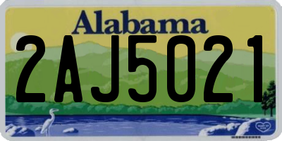 AL license plate 2AJ5021