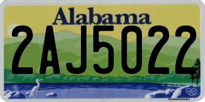 AL license plate 2AJ5022