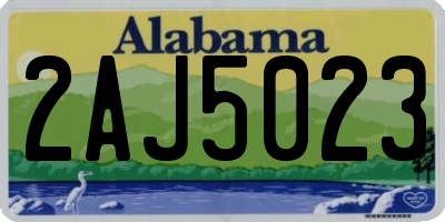 AL license plate 2AJ5023