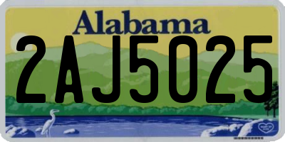 AL license plate 2AJ5025