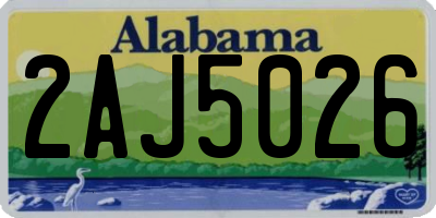 AL license plate 2AJ5026
